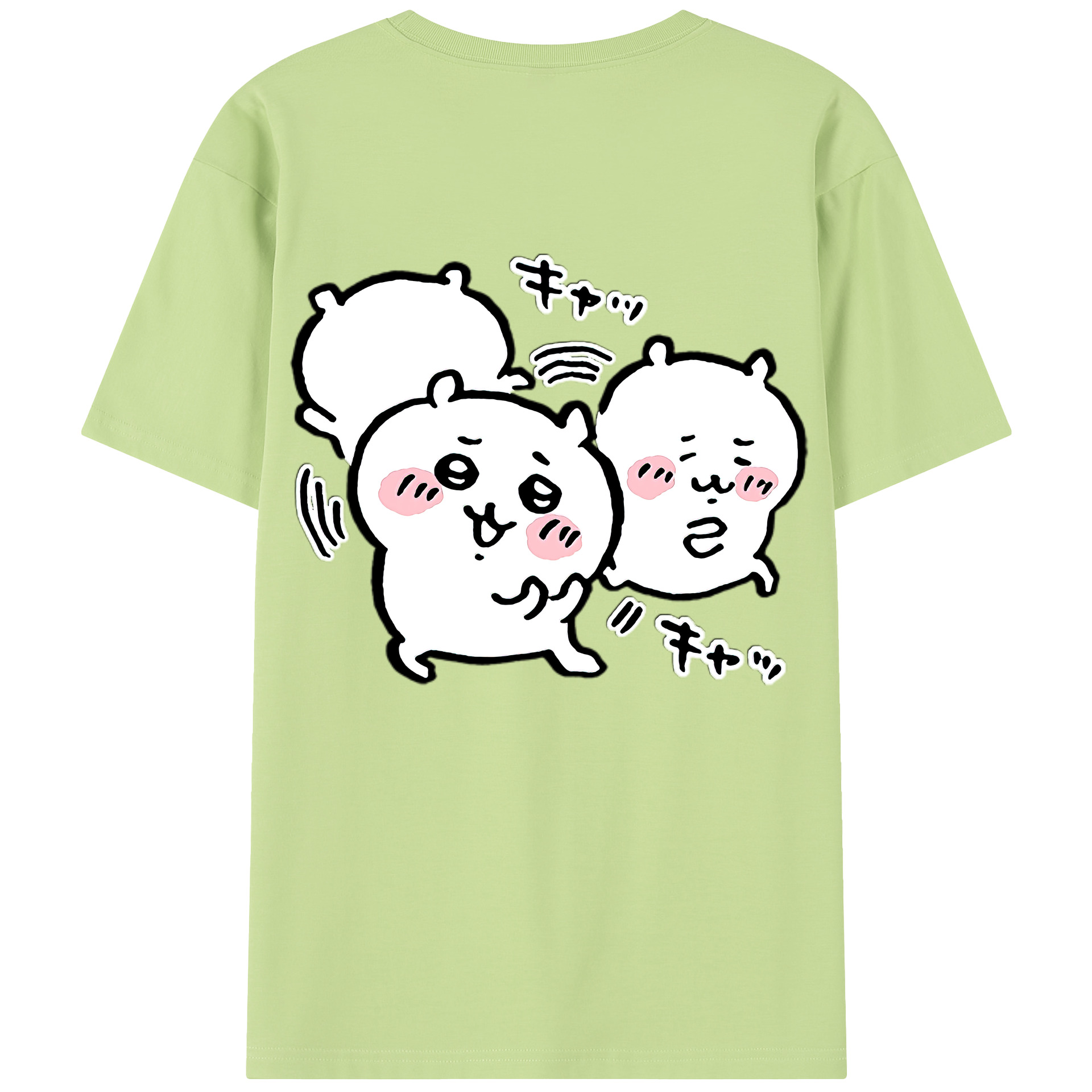 （画像用） ちいかわ ちいかわ Chii-kawa chiikawa 綿100％半袖Tシャツ（背面プリント）